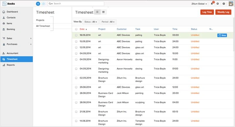 Project Time Tracking